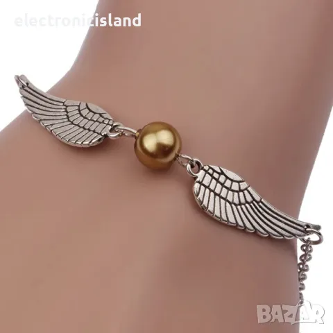 Колие стил Хари Потър Снитч Куидич Harry Potter Snitch Quidich, снимка 6 - Гривни - 12250638