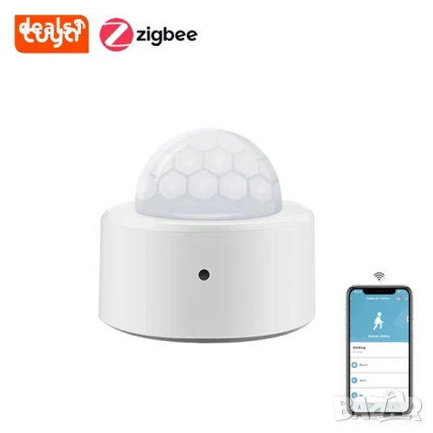 Tuya Zigbee PIR Смарт Инфрачервен Детектор за движение Съвместим с Alexa и Smart Life
