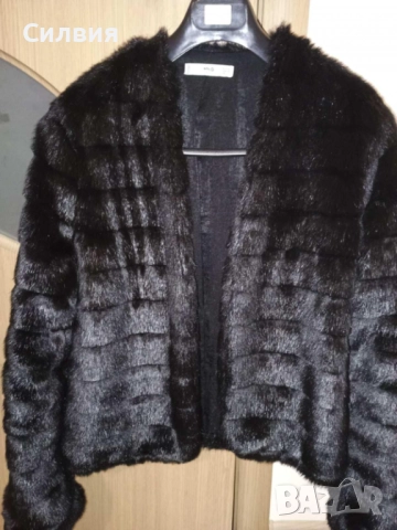 Късо палто от икуствен косъм Манго, снимка 4 - Палта, манта - 52643154