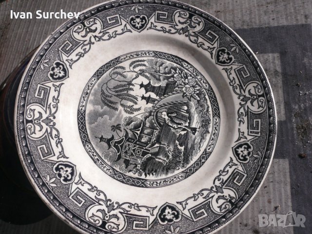 СТАРА РИСУВАНА 4ИНИЯ ПОРЦЕЛАНОВА, снимка 6 - Антикварни и старинни предмети - 39731428