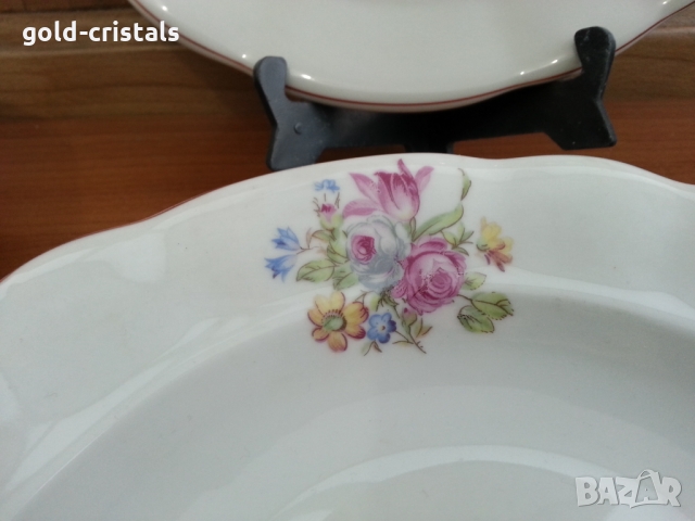 Стар български порцелан чинии дълбоки, снимка 3 - Антикварни и старинни предмети - 36084414