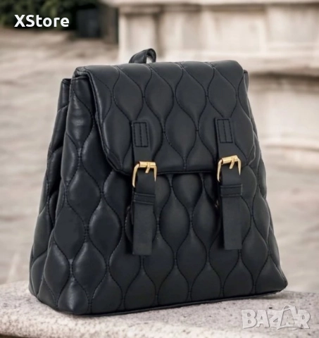 Модерна капитонирана дамска раничка 25х25 см, снимка 9 - Чанти - 52582956