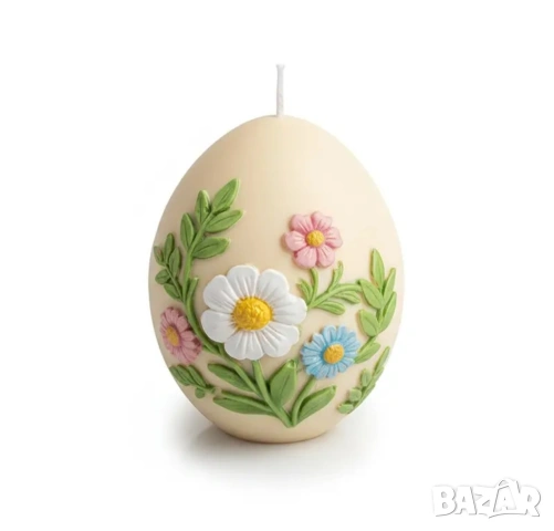 Молд яйце с цветя 
