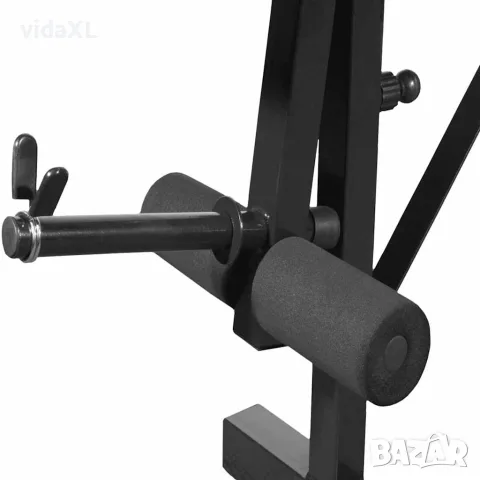 vidaXL Теглова пейка черна, снимка 3 - Фитнес уреди - 56148306