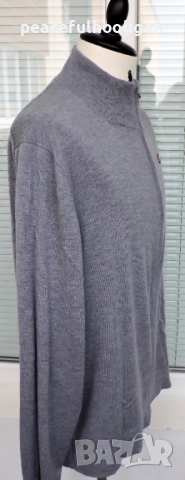 Napapijri Mens Grey Full Zip Long Sleeve Cardigan Size 3XL, снимка 7 - Пуловери - 52949226