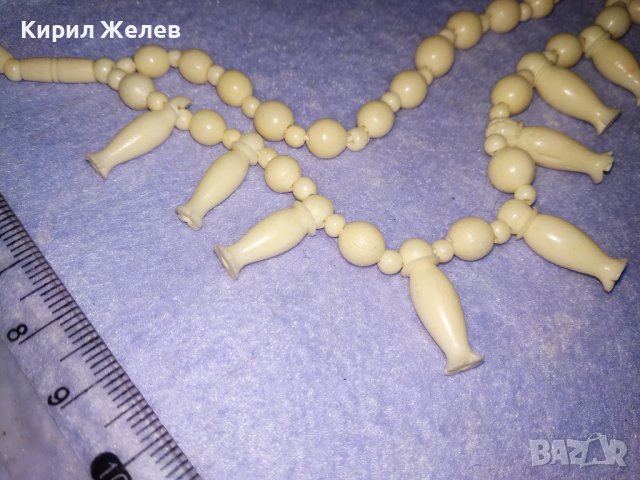 СЛОНОВА КОСТ Старо КОЛИЕ ОГЪРЛИЦА ИЗКЛЮЧИТЕЛНО ФИНА РЪЧНА МАЙСТОРСКА ИЗРАБОТКА РЕТРО АРТ БИЖУ 34720, снимка 11 - Антикварни и старинни предмети - 39140227