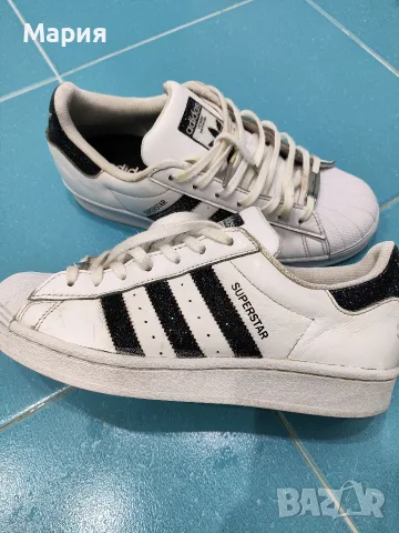 Оригинални маратонки adidas Superstar x Swarovski (модел FX7480), 40 номер, снимка 2 - Маратонки - 55801099