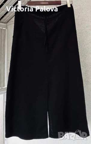 Черна пола  COCOROTA лен и памук Испания, снимка 10 - Поли - 53633157