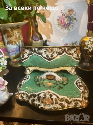 Circa 1908 “ Императорската кутия” невероятно красив и грандиозен съд на четири крака Код P1657, снимка 6 - Декорация за дома - 52932911