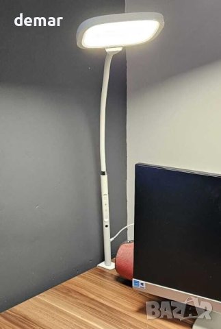 Hapfish LED настолна лампа за учене, 20 W - бяла, снимка 7 - Настолни лампи - 42651216