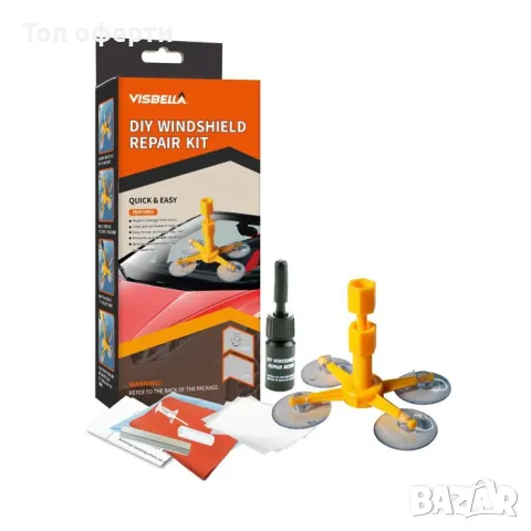Комплект за лепене на автомобилни стъкла Visbella