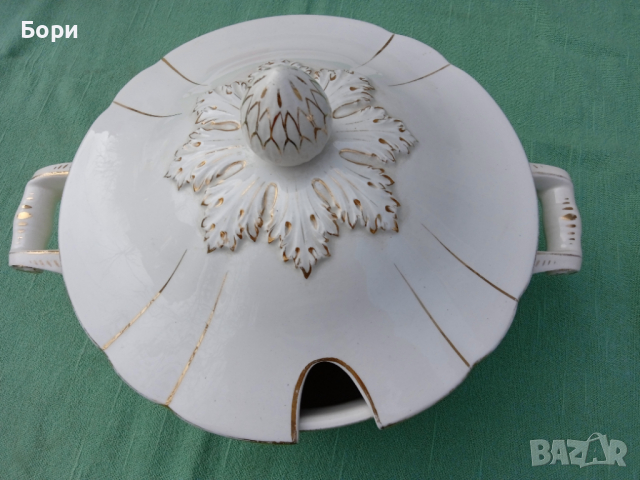 Стар немски порцеланов супник, снимка 3 - Чинии - 36260917