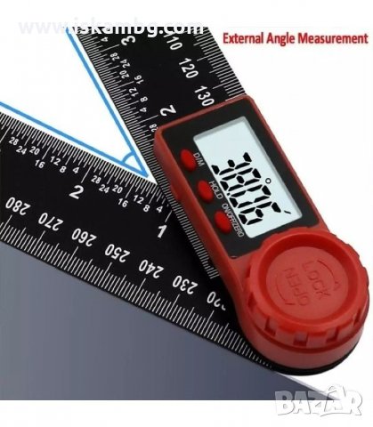 ДИГИТАЛЕН ЪГЛОМЕР С ГОЛЯМ ПОДРОБЕН LCD ЕКРАН - код 3104, снимка 2 - Измервателни инструменти - 33893922