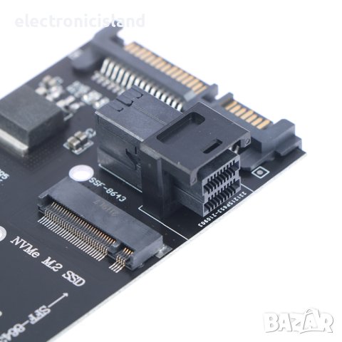 SATA адаптер SFF-8643 към M.2 U2 NGFF M-Key и Slimline SAS NVME PCIe SSD SATA за дънна платка, снимка 5 - Кабели и адаптери - 41797916