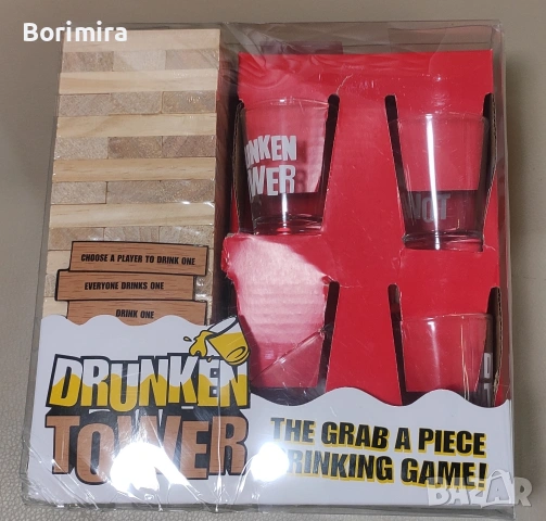 Нова игра за възрастни Дженга с шотове Drunken Tower