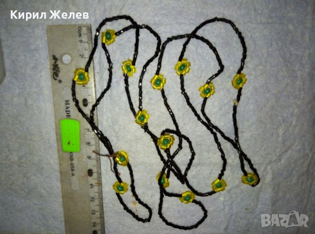 НЕЖНА МЪНИСТЕНА ФЛОРАЛНА ОГЪРЛИЦА КОЛИЕ РЪЧНА ФЕШЪН АРТ ИЗРАБОТКА 26566