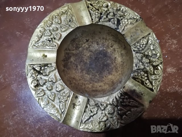 пепелник мед/месинг внос франция 11см 0803231624, снимка 7 - Антикварни и старинни предмети - 39930254