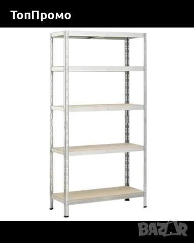 3 броя метален стелаж 90х40х180 см, 5 рафта - Regalux