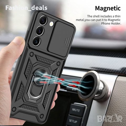 Нов черен калъф кейс гръб за телефон Samsung S23 Защита Самсунг с Пръстен Стойка, снимка 2 - Калъфи, кейсове - 39835482