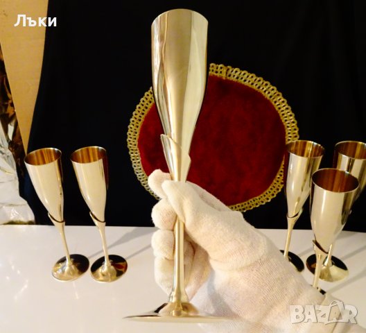 Бронзов бокал,чаша за вино,шампанско,25 см. , снимка 9 - Антикварни и старинни предмети - 41899731