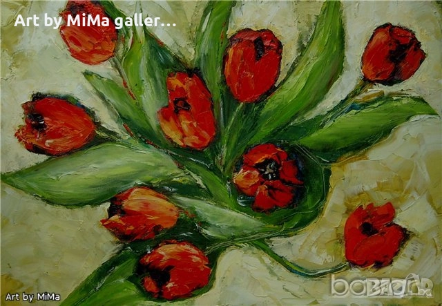Различни картини: Цветя ваза букет, flower, flowers, painting - Мима / Art by MiMa, paintings, снимка 9 - Картини - 31909927