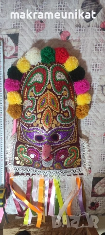 Продавам кукерска маска, гугла, уникат, Новодел, авторски модел, етно, Сурва, Кукерландия , снимка 8 - Колекции - 42314889