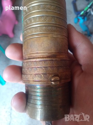 Османска бронзова мелничка за подправки, снимка 3 - Антикварни и старинни предмети - 41328965