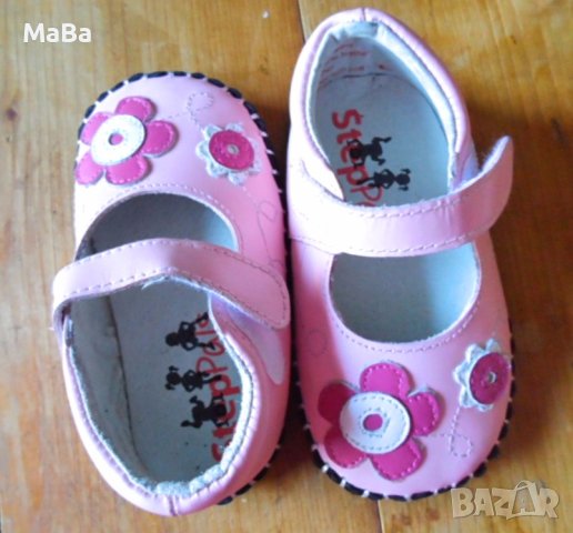 Английски бебешки БУЙКИ/ПАНТОФИ естествена кожа /1.5-2год/, снимка 3 - Бебешки обувки - 41189013