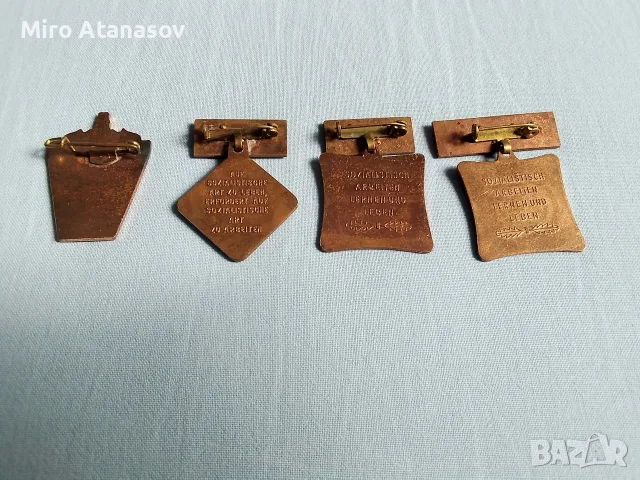 Лот 3 медала и значка DDR, снимка 3 - Антикварни и старинни предмети - 56247852