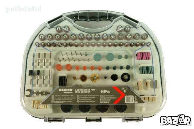 Пълен комплект аксесоари за шлифоварка (249 бр)