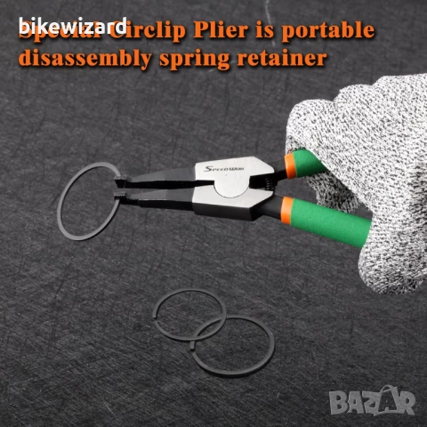 SPEEDWOX 11-инчови клещи за зегерови пръстени с ъглов връх, пружинни, за демонтаж и монтаж НОВИ, снимка 3 - Клещи - 53434610