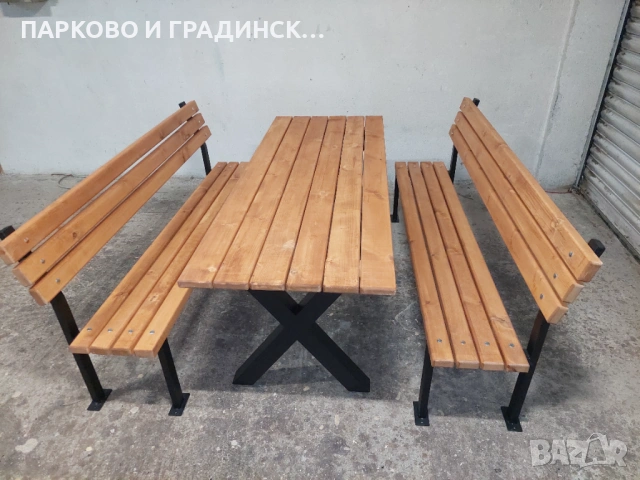 Комплект маса с 2 пейки,баварски комплект, снимка 4 - Маси - 53658025