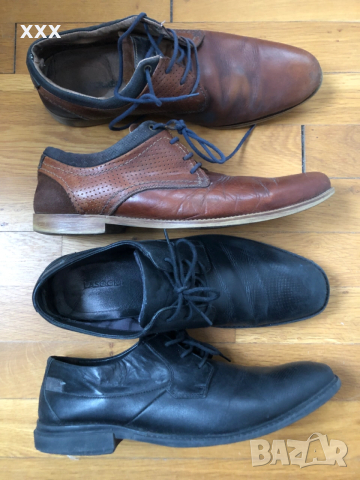 Мъжки кожени обувки 2 чифта, снимка 6 - Ежедневни обувки - 53391935