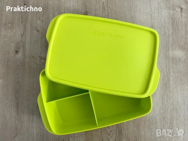 Кутия TUPPERWARE за обяд с разделения, капацитет 1л, херметично затваряне, снимка 3 - Кутии за съхранение - 47661996