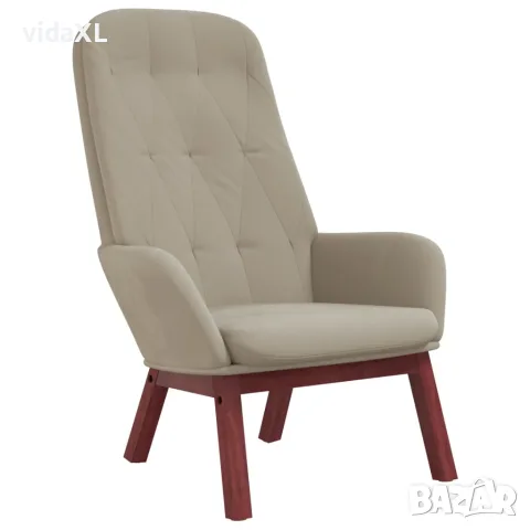 vidaXL Релакс стол, светлосив, кадифе（SKU: 341218）