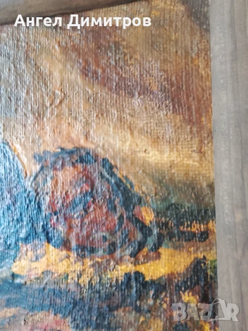 Стара маслена картина платно , снимка 6 - Картини - 51177044