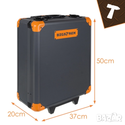 Куфар с инструменти 1000 части/Метален куфар за инструменти на колела, снимка 4 - Други инструменти - 52660468