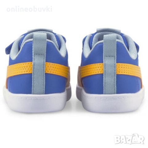 НАМАЛЕНИЕ!!!Бебешки спортни обувки PUMA COURTFLEX Сини с жълт акцент, снимка 5 - Бебешки обувки - 34091280