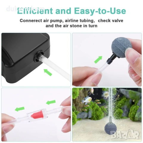 Аквариумна въздушна помпа 3W – 300 L/ч, ултра тиха, снимка 3 - Друга електроника - 53333518