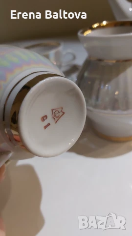 💛🌼🌟 Порцелан фин  Ссср сервиз за кафе , снимка 4 - Антикварни и старинни предмети - 51300012