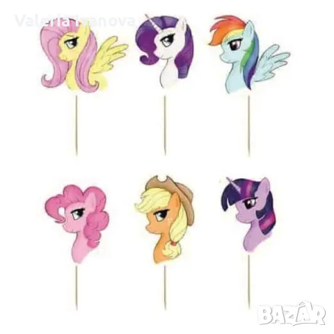 Комплект топери за украса Pony, 6 броя 99919