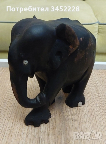 дърворезба масив абанос фигура слон за ценители , снимка 5 - Декорация за дома - 52459023
