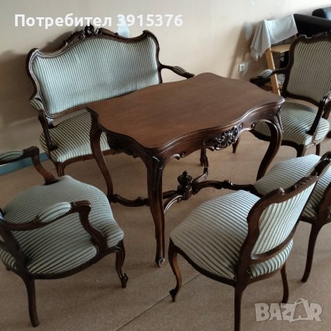 Автентичен бароков комплект, снимка 3 - Дивани и мека мебел - 44159619