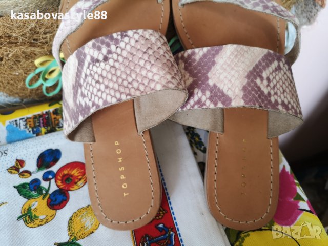 Чехли Тop shop 38н.Естествена кожа , снимка 6 - Чехли - 41283916