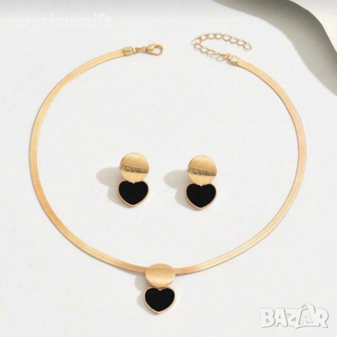 Комплект бижута от 2 части - колие и обеци, снимка 3 - Бижутерийни комплекти - 52913301