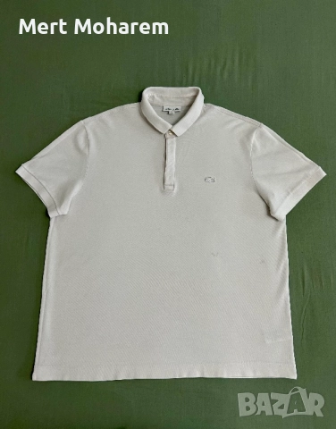 Тениска Lacoste Polo бяла, размер XXL, като ново