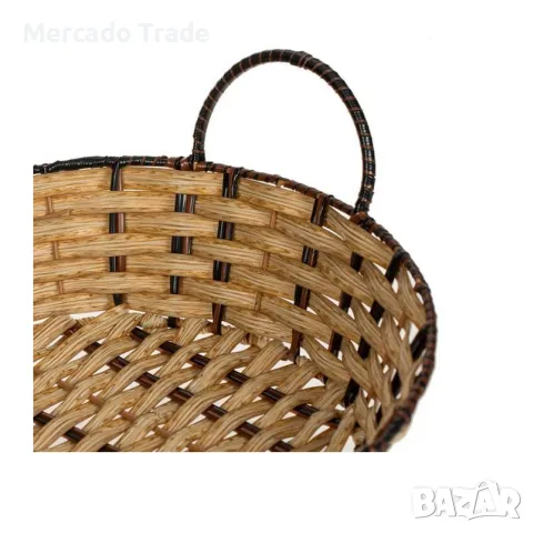 Декоративна кошница Mercado Trade, Панер, Кафяв-Екрю, снимка 3 - Аксесоари за кухня - 48796739