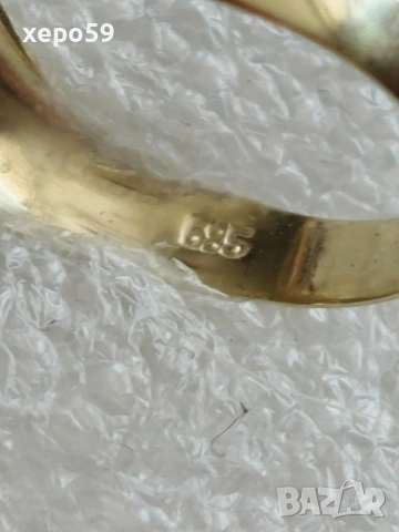 Дамски златен 14 каратов пръстен с брилянт 1,15 карата, снимка 6 - Пръстени - 53074005