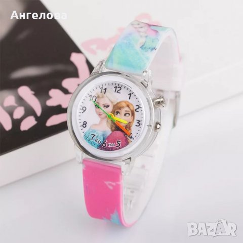 Детски светещ ръчен часовник Елза и Ана / Frozen / Замръзналото кралство , снимка 2 - Детски - 35879625