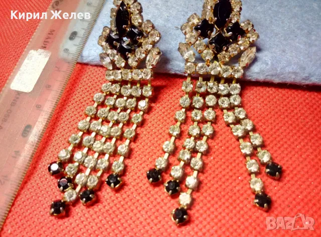 ПРЕКРАСНИ СТАРИ КРИСТАЛНИ РЕТРО КЛИПС ОБЕЦИ ФАСЕТИРАН БОХЕМСКИ КРИСТАЛ 47399, снимка 3 - Антикварни и старинни предмети - 47336265